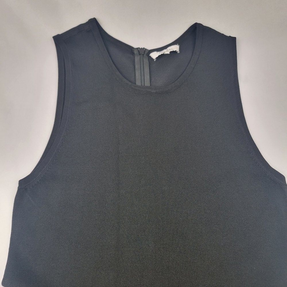 Parker black bandage aline vegan leather fringe and cutout trim dress - Picture 5 of 8